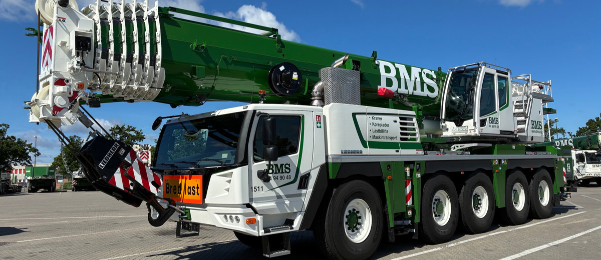Hybrid mobilkran 150 ton kapacitet med batteri fra BMS