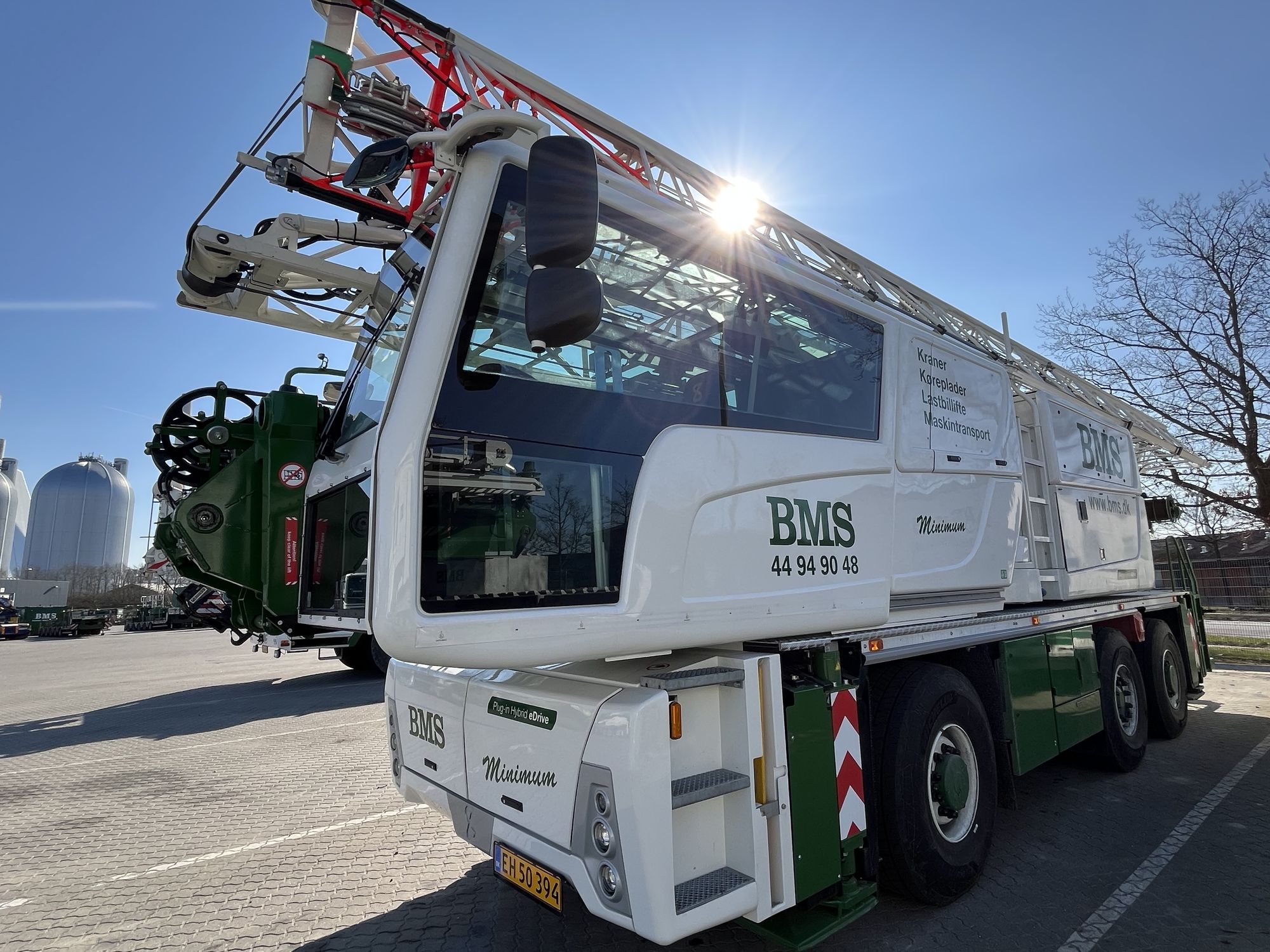 Tæt på BMS' elektriske mobiltårnkran "Cityboy"