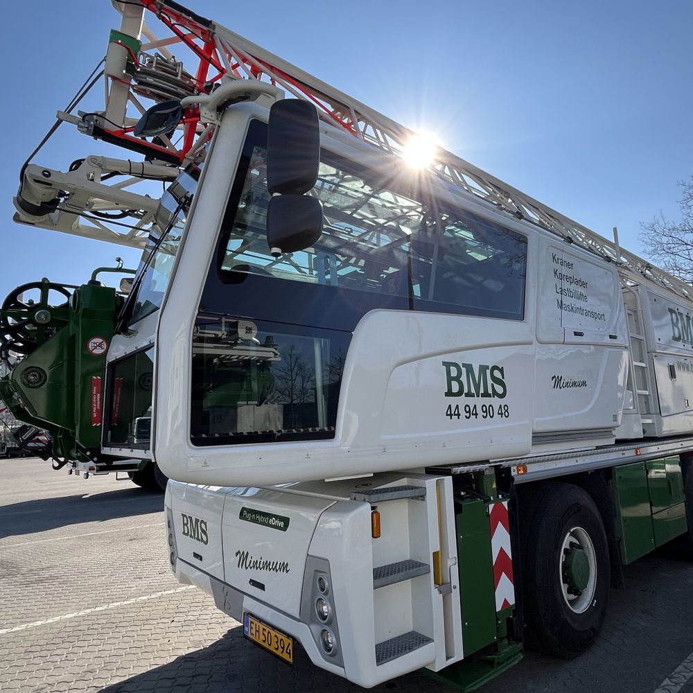 Tæt på BMS' elektriske mobiltårnkran "Cityboy"
