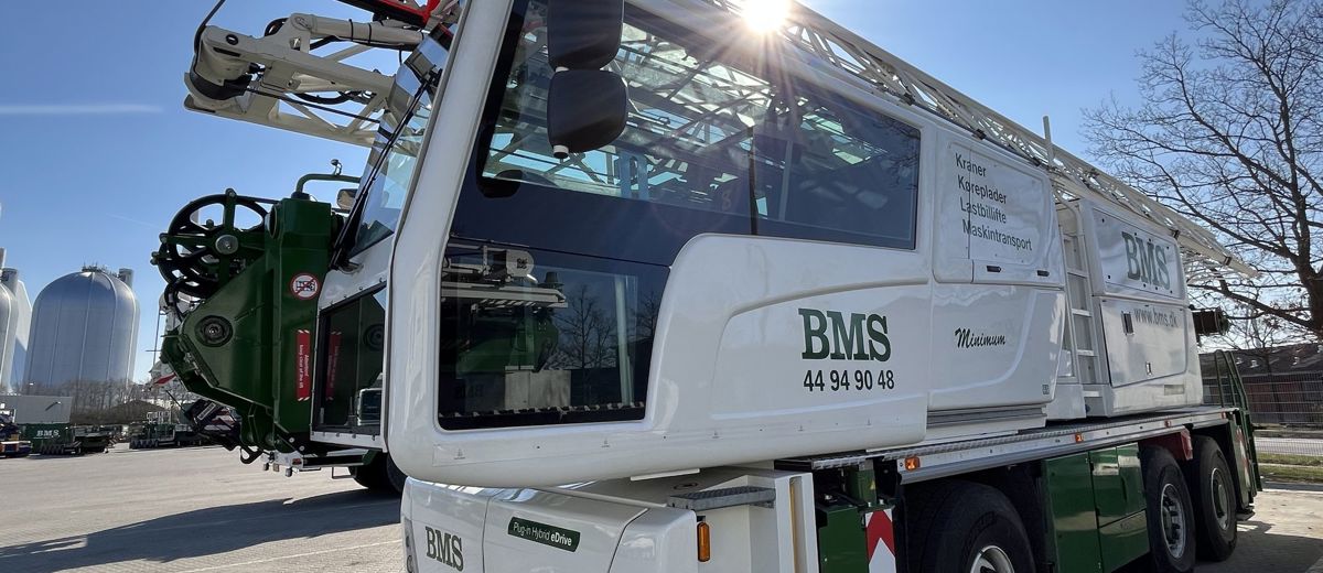 Tæt på BMS' elektriske mobiltårnkran "Cityboy"