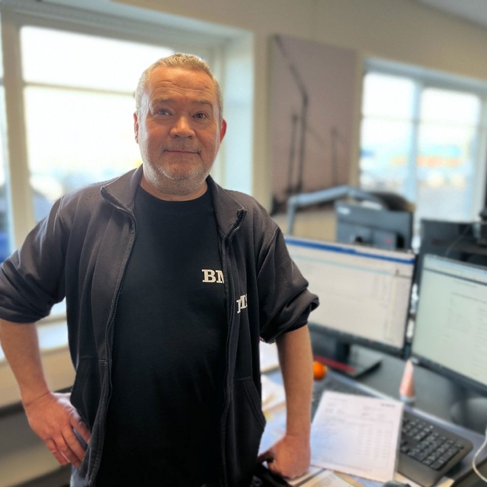 Gorm Sverre Johnsen på kontoret hos BMS